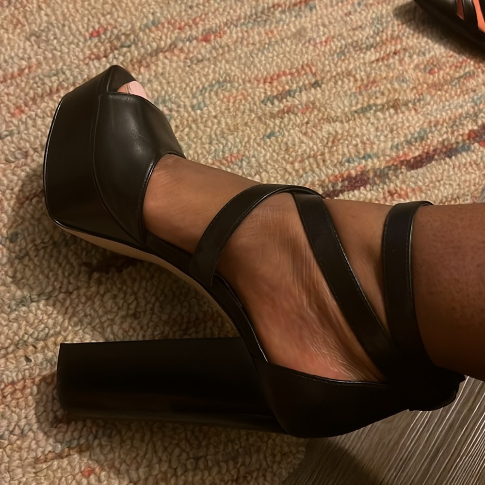 Michael By Mk Platform Open Toe Heels - image 5